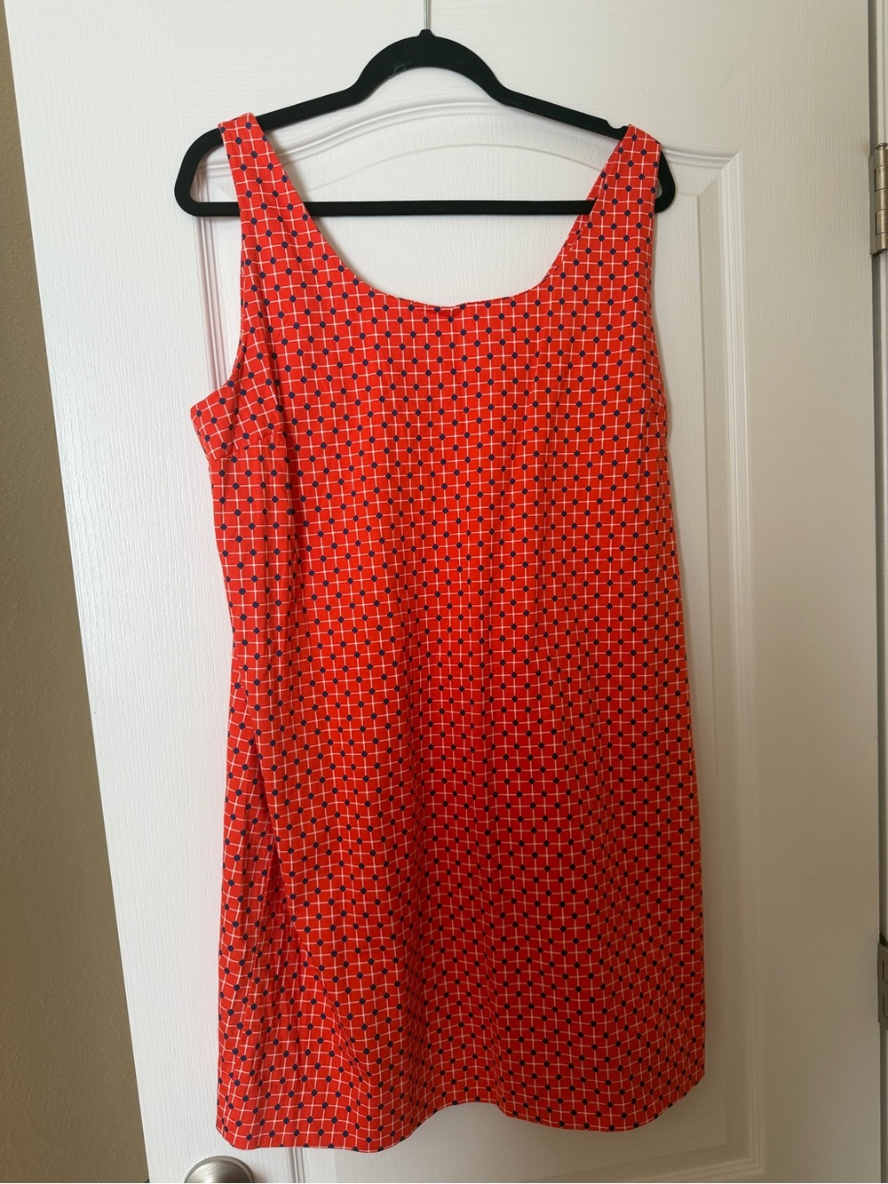 Joe Fresh Orange Geometric Sleeveless Shift Dress